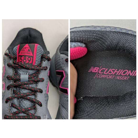 New Balance Industrial 589 Shoes Womens 7.5 Black-Fuchsia WID589v1 Workwear - Picture 5 of 9